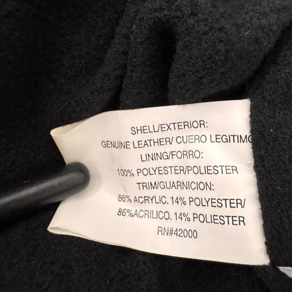 Jaclyn Smith Black Leather Jacket with Faux Fur Hood - Picture 5 of 11